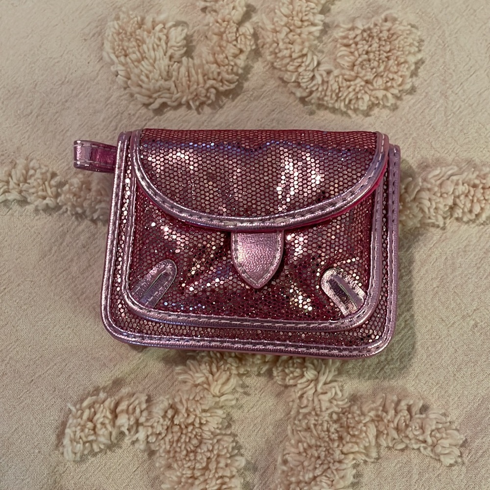 Mini Pink Glitter Sparkly Wallet/Coin Purse - Picture 6 of 6